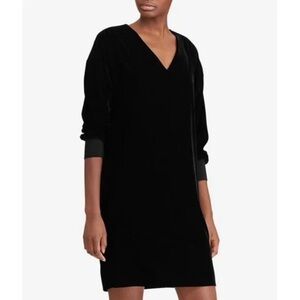Lauren Ralph Lauren Green Label Black Velvet Dress - Size 14 NEW